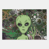 暗号動物学クリプティズビッグ足エイリアンモットマン ラッピングペーパーシート (正面3)