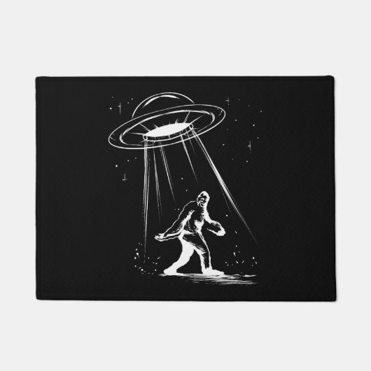 暗号動物学ビッグフットエイリアン男性へハロウィン ドアマット (正面)