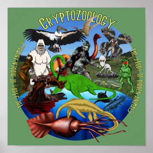 暗号動物学プリント ポスター (正面)