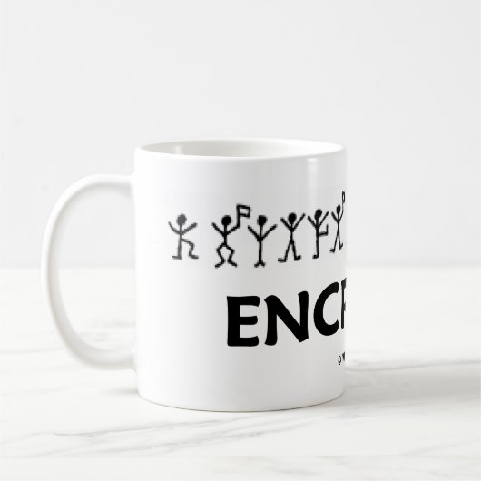暗号化されて(踊りの人の棒は暗号を計算します) コーヒーマグカップ (左)