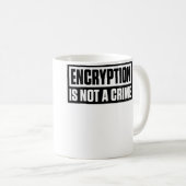 暗号化は犯罪ではない コーヒーマグカップ (正面右)