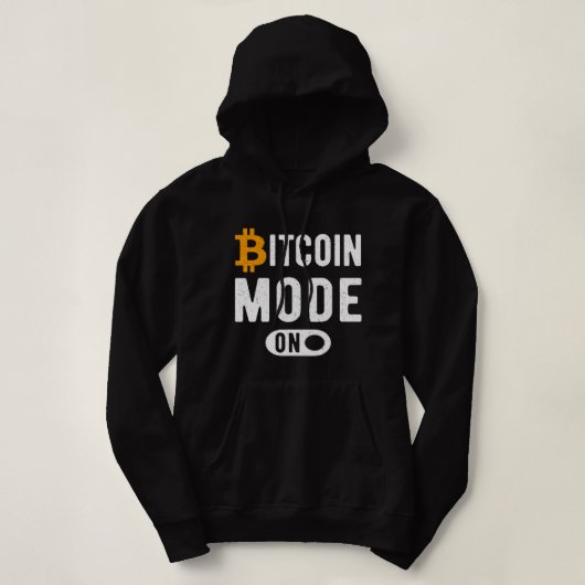 暗号暗号通貨ブロックチェーンのビットコインモード パーカ (デザイン正面)