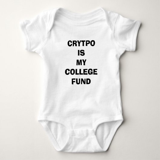 暗号私の大学資金はです ベビーボディスーツ (正面)