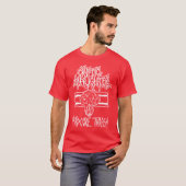 暗号解剖ヴィンテージ白黒 Tシャツ (正面フル)