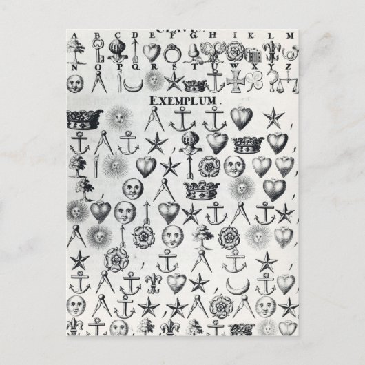 『暗号論』第9巻の挿絵 ポストカード (正面)