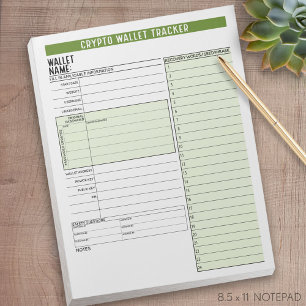 暗号財布パスワードキーパー回復シードフレーズ ノートパッド