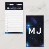 暗号財布宇宙回復シードフレーズ12 名刺 (正面/裏面)