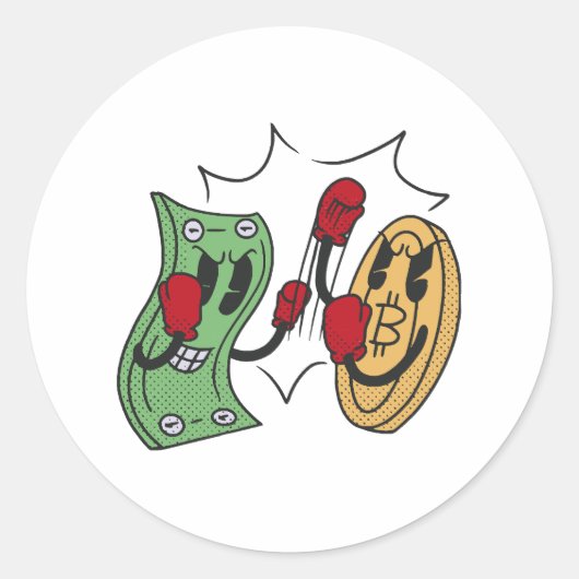 暗号資産ファイトクラブ ラウンドシール (正面)