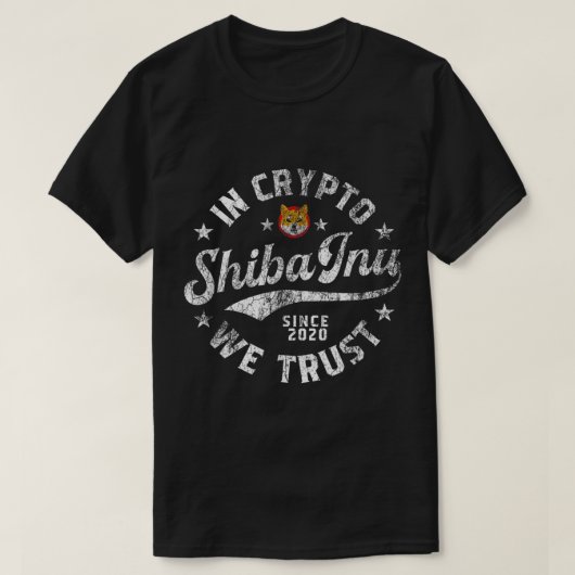 暗号資産(クリプト)を信じる シバイヌ Tシャツ (デザイン正面)