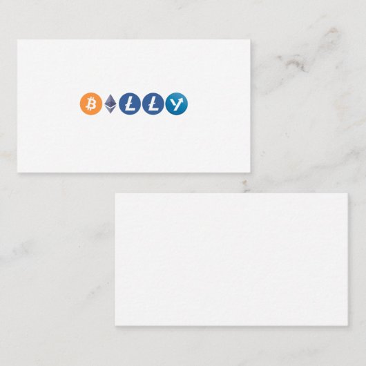 暗号通パーソナライズされた貨ロゴ名刺 名刺 (正面/裏面)