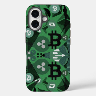 暗号通貨сグリーンデジタルマネーパターン iPhone 16ケース