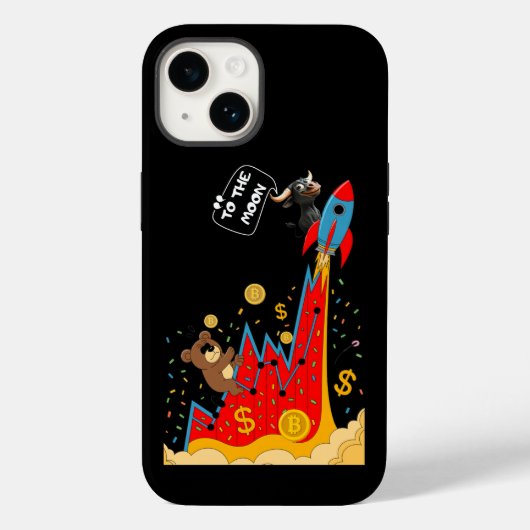 暗号通貨と株式市場のユーモア Case-Mate iPhoneケース (裏面)