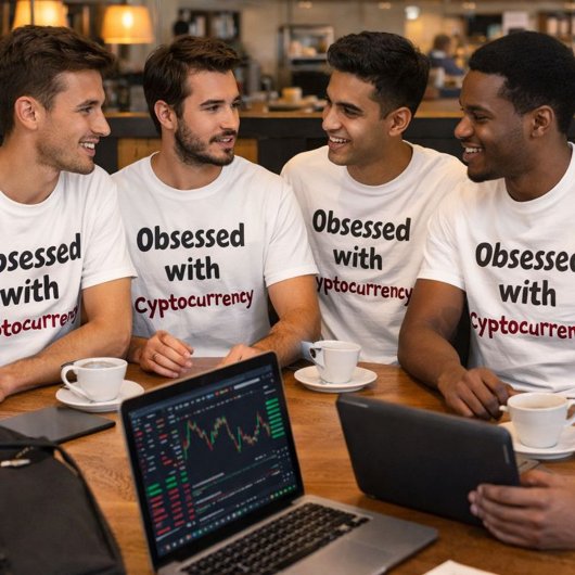 暗号通貨に取り付かれている Tシャツ