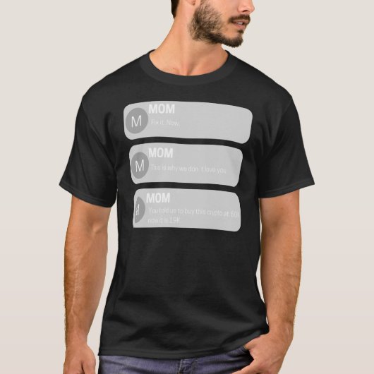 暗号通貨の助言Crypto Chat Son And Mom Tシャツ (正面)