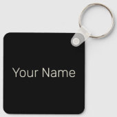 暗号通貨の暗号レトロレタリングデザイン キーホルダー (裏面)