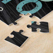 暗号通貨の暗号レトロレタリングデザイン ジグソーパズル (側面)