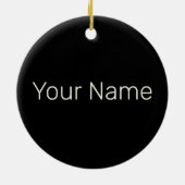 暗号通貨の暗号レトロレタリングデザイン セラミックオーナメント (裏面)