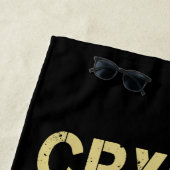 暗号通貨の暗号レトロレタリングデザイン ビーチタオル (インサイチュ)