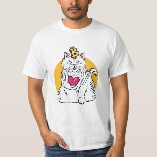 暗号通貨の猫 Tシャツ (正面)