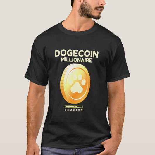 暗号通貨の読み込み中のDogecoin億万長者 Tシャツ (正面)