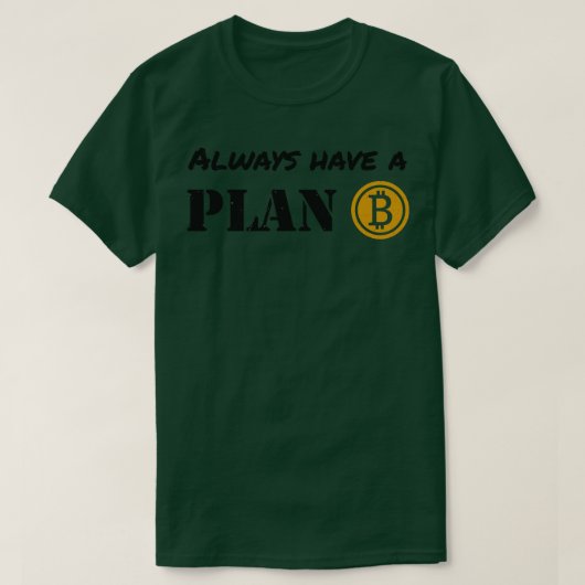暗号通貨は計画B Bitcoinトレーダー Tシャツ (デザイン正面)