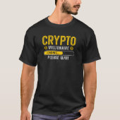 暗号通貨を読み込む暗号大富豪 Tシャツ (正面)