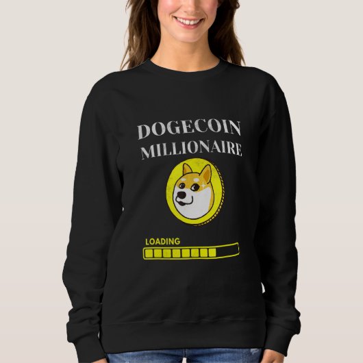 暗号通貨を読み込むCrypto Dogecoin億万長者 スウェットシャツ (正面)