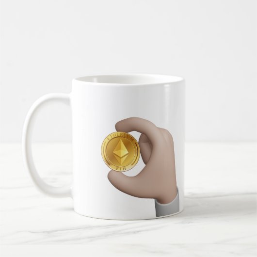 暗号通貨イーサリアム コーヒーマグカップ (左)