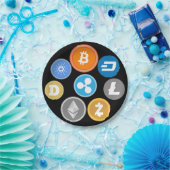 暗号通貨コイン ペーパープレート (パーティー)