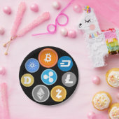 暗号通貨コイン ペーパープレート (パーティー)