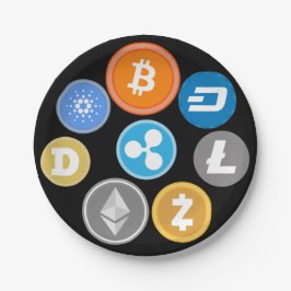 暗号通貨コイン ペーパープレート