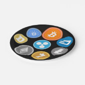 暗号通貨コイン ペーパープレート (アングル)