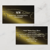 暗号通貨トレーダー、金ゴールドスポーツカーロゴ 名刺 (正面/裏面)