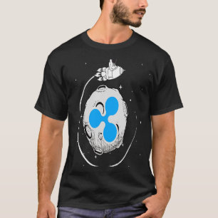 暗号通貨トークおもしろいリップルXRPロケットへ Tシャツ