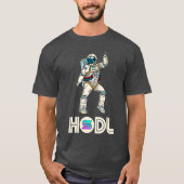 暗号通貨トークおもしろいHODL Solana Disco Moon Tシャツ (正面)