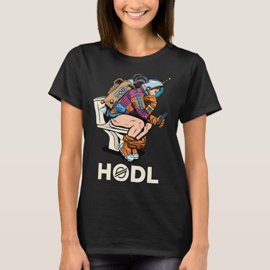 暗号通貨トークステラルーメンズホテル宇宙マン Tシャツ (正面)