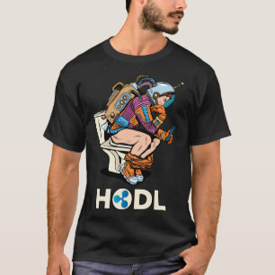 暗号通貨トークリップルXRP HODL宇宙マンT Tシャツ