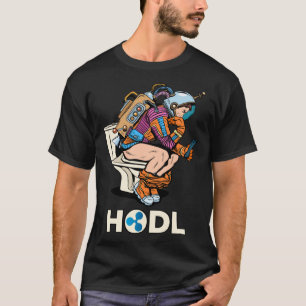 暗号通貨トークリップルXRP HODL宇宙マンT Tシャツ