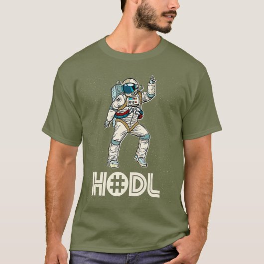 暗号通貨トーク RSR 楽しい HODL RSR ディスコ ムーン Tシャツ (正面)