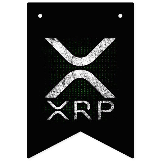 暗号通貨バイナリコードXRPホドラーズ暗号ミーム バンティングフラッグ (第2の旗)