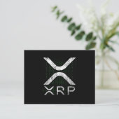 暗号通貨バイナリコードXRPホドラーズ暗号ミーム ポストカード (スタンド正面)