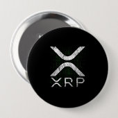 暗号通貨バイナリコードXRPホドラーズ暗号ミーム 缶バッジ (正面&裏面)