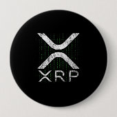 暗号通貨バイナリコードXRPホドラーズ暗号ミーム 缶バッジ (正面)