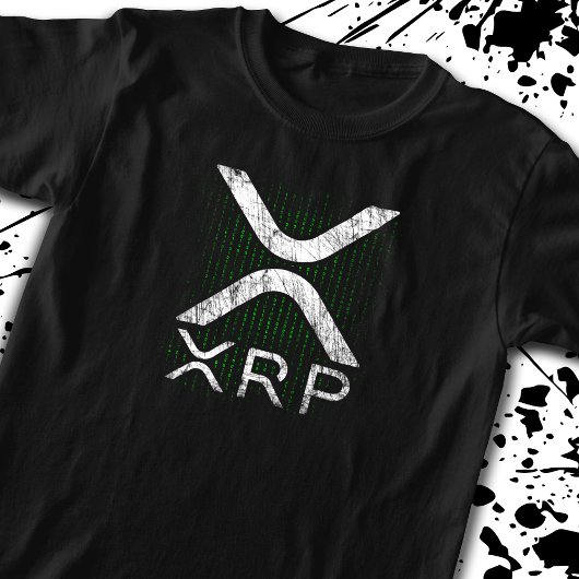 暗号通貨バイナリコードXRPホドラーズ暗号ミーム Tシャツ