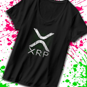 暗号通貨バイナリコードXRPホドラーズ暗号ミーム Tシャツ