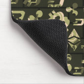 暗号通貨パターンマウスパッド マウスパッド (コーナー)