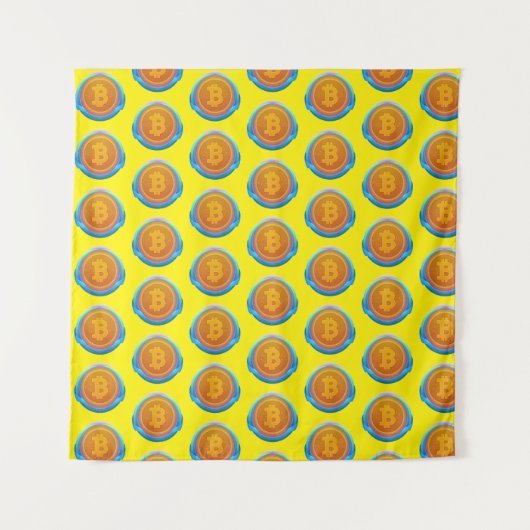 暗号通貨ビットコイン タペストリー (正面)