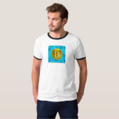 暗号通貨ビットコイン&チップ Tシャツ (正面フル)