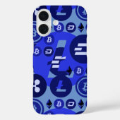暗号通貨ブルーデジタルマネーパターン Case-Mate iPhoneケース (裏面)