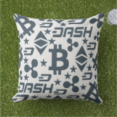 暗号通貨ブルーマネーパターン アウトドアクッション (芝生)